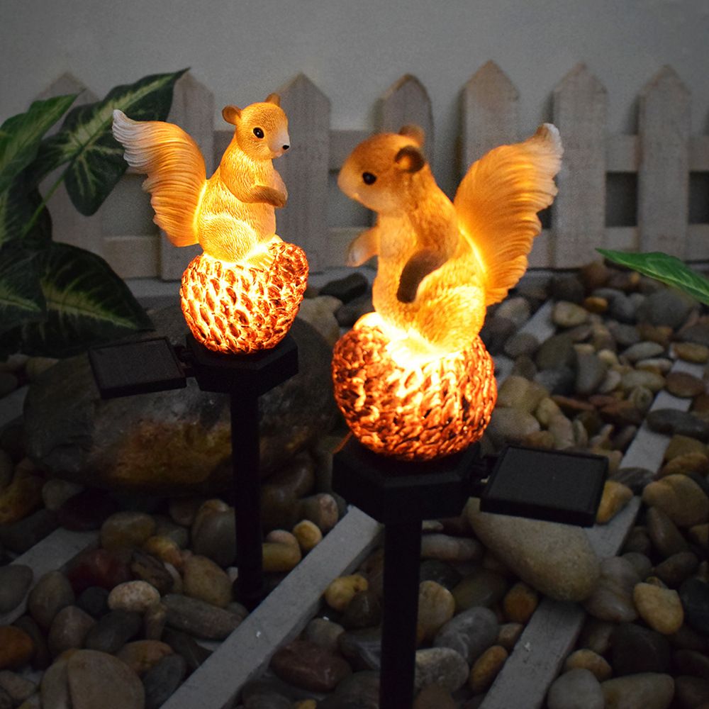 In-ground Garden Light Squirrel Shape Solar Intelligent Light Control Yard Decoration Waterproof Lawn Sidewalk Landscape Decorative 2pcs โ image 4