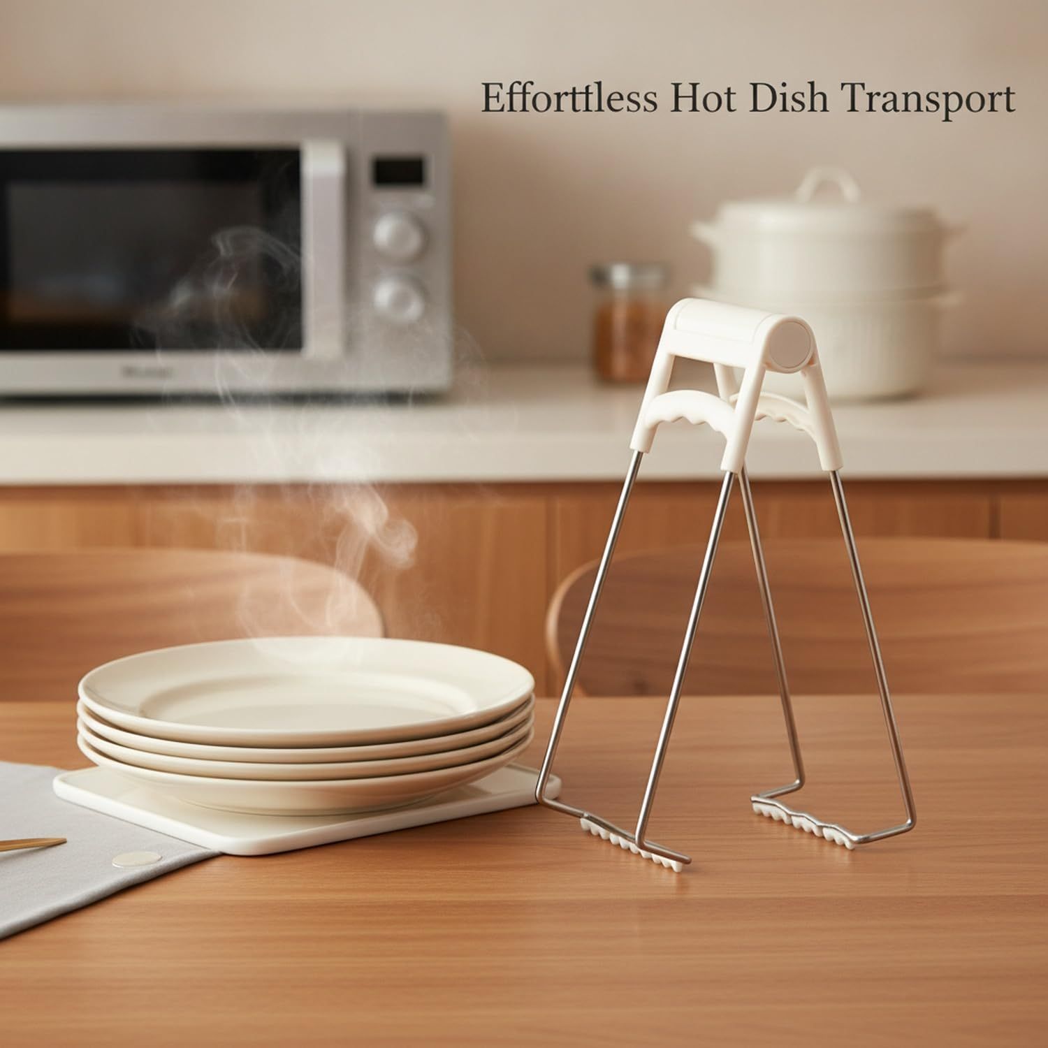 Hot Plate Gripper Tongs, Multi-purpose Anti-Scald Bowl Holder Clip for Kitchen, Silicone Tongs, Hot Dish Gripper, Kitchen Aid Accessories and Attachments โ image 2