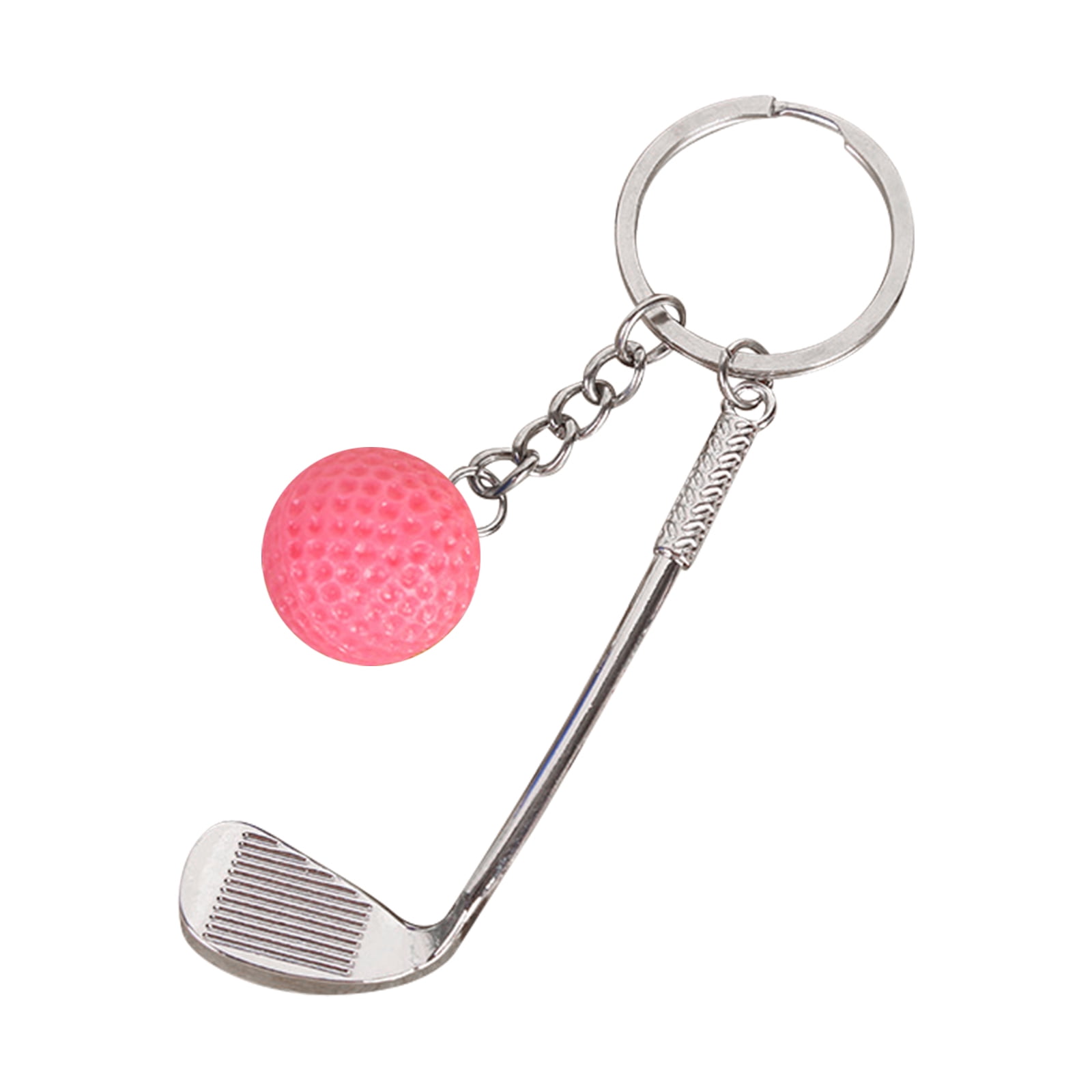 Pendant, Hangs Promotion, Simulation Golf Keychain Bag Pendant Sports Supplies Ball Keychain Red