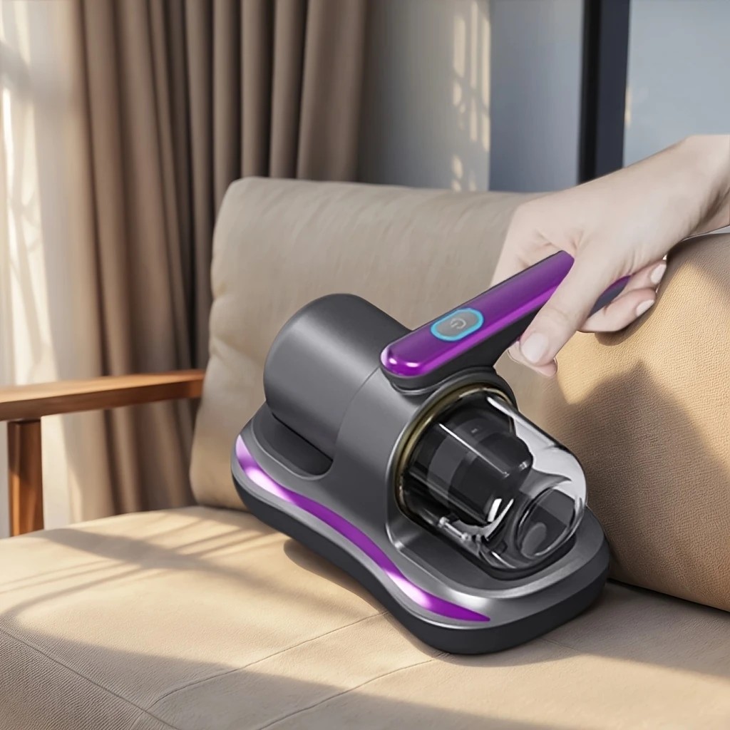 golden Wireless Mite Removal Vacuum: Blue Light Sterilization, Deep Cleaning for Beds & Cars, Long Battery Life, One-Touch Purity — image 3