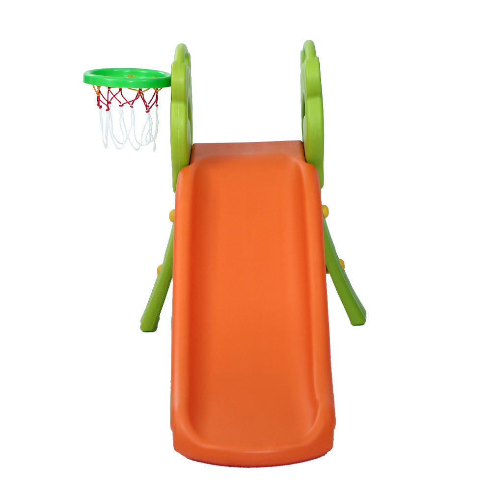 Keezi Kids Slide Set Basketball Hoop Indoor Outdoor Playground Toys 100cm Orange โ image 3