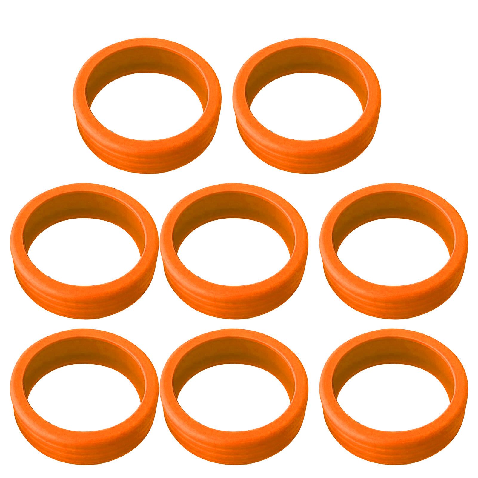 8PCS Luggage Suitcase Wheels Covers Noise Canceling Shock Absorbing Trolley Case Silicone Caster Protection Cover Orange โ image 4