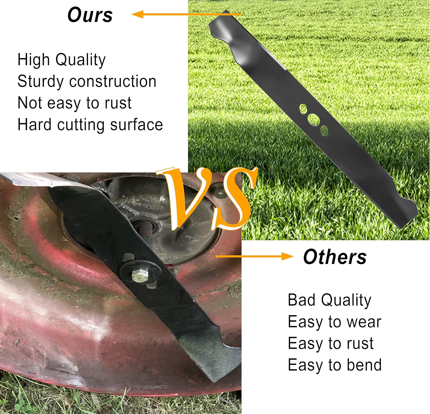 2105300125A Blade 1 Pack, MNA152505 MNA152701 Lawn Mower Blade Compatible with Hyper Tough 20 Inch Mower Blade โ image 2