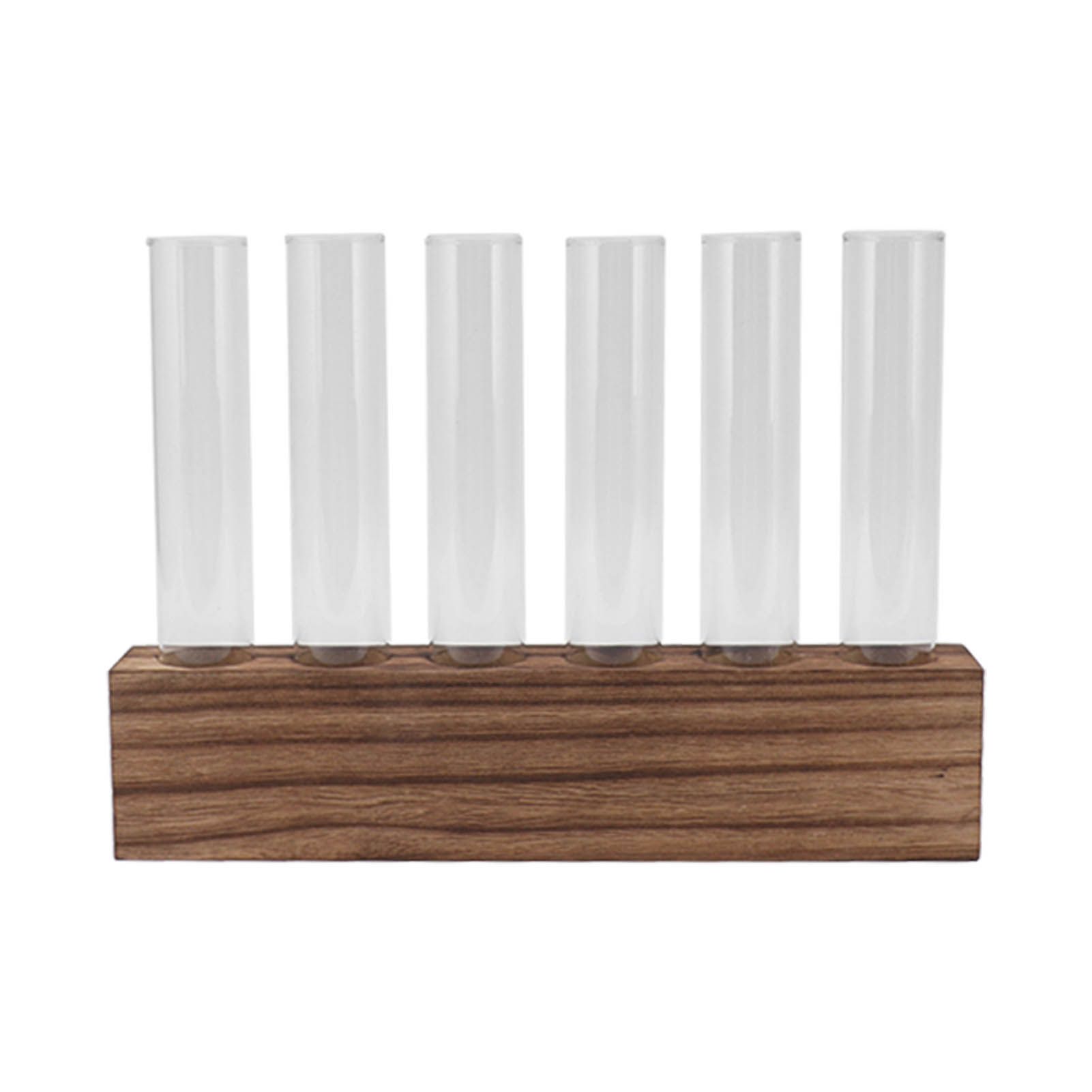 Glass Plant Propagation Station Plant Propagation Tubes Desktop Plant Terrarium With Wooden Stand Mini Test Tube Home Decor 6 Tubes โ image 2