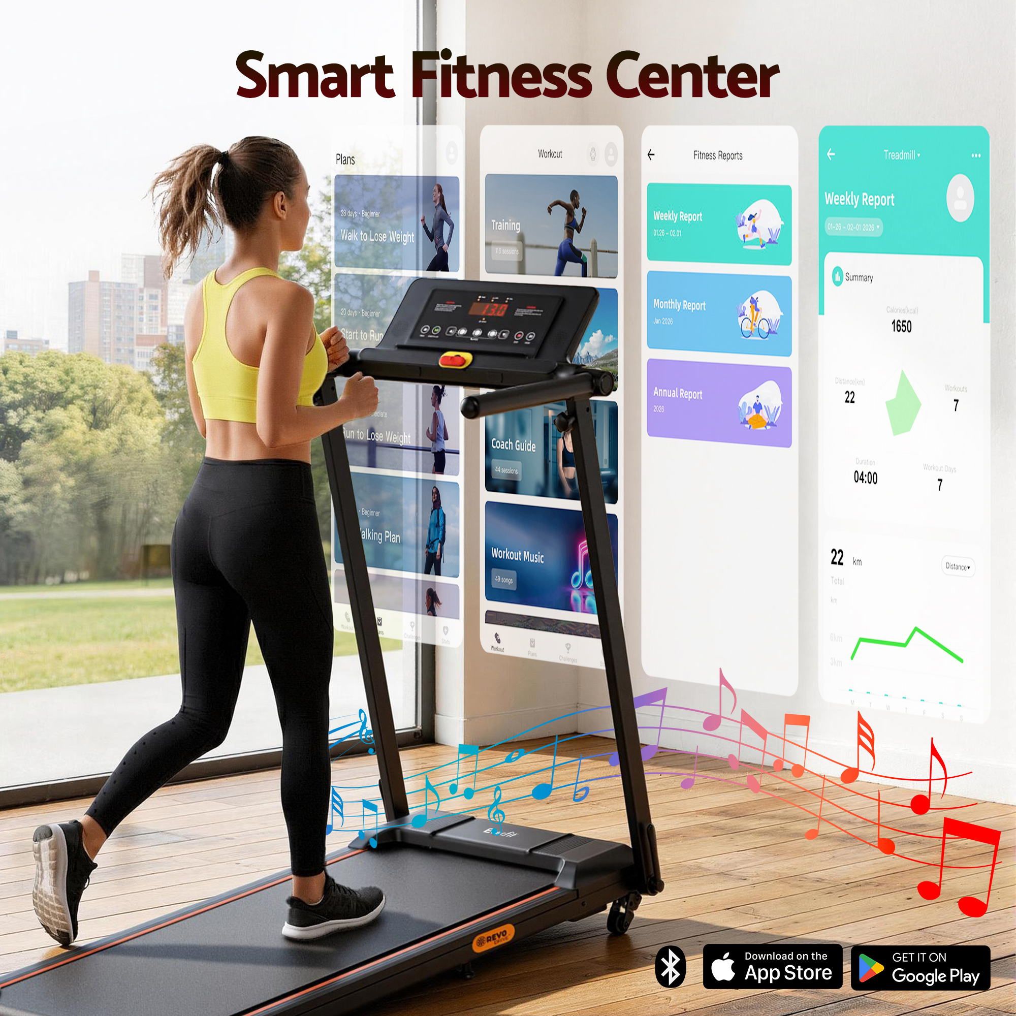 Everfit Treadmill Electric Walking Pad Foldable Incline for Home Office Gym Black — image 6