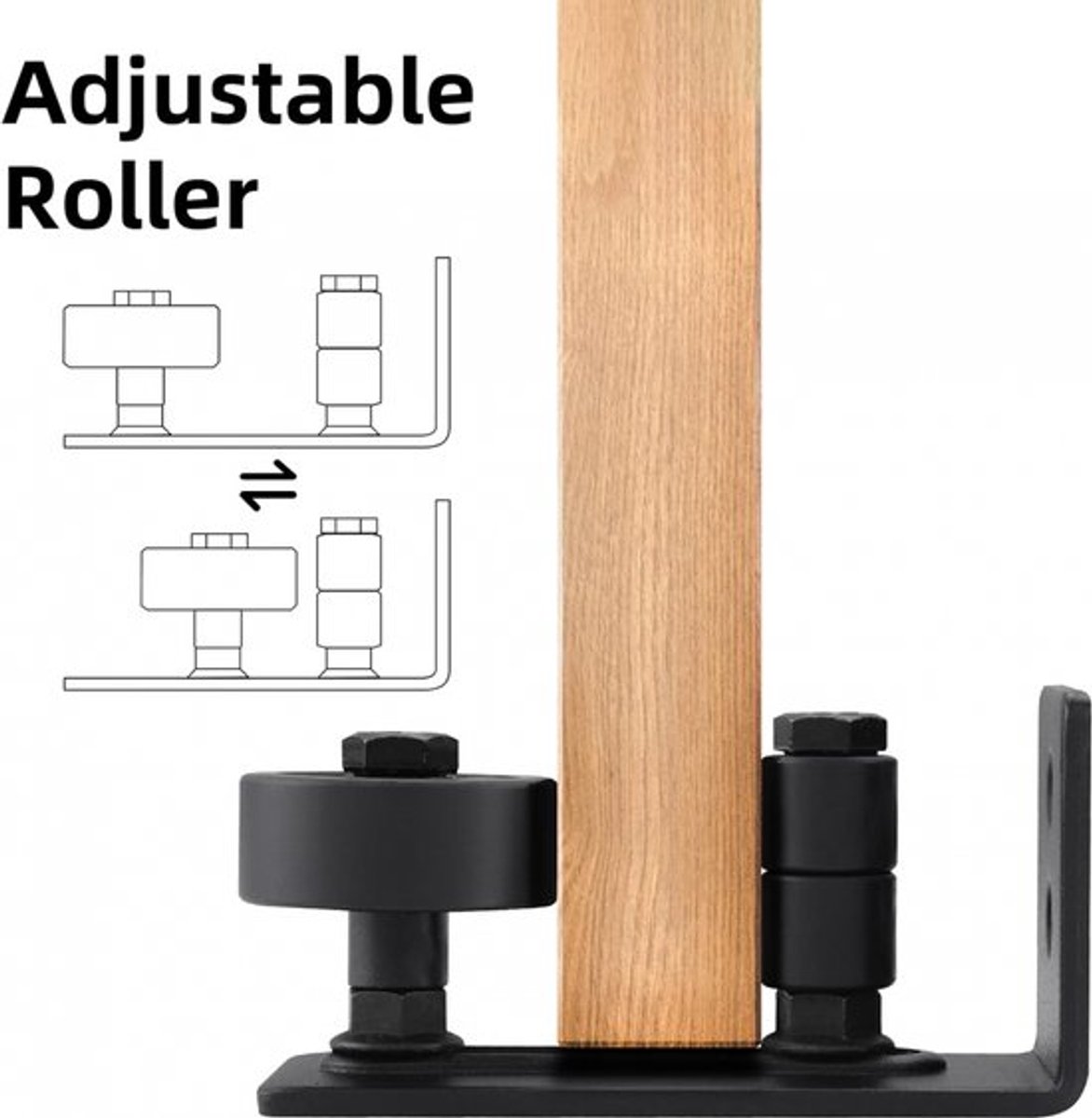 Sliding door system - Adjustable floor guide - Sliding door hardware - Floor guide roller - Door guide - Door guidance - Noise reduction - With wheel sliding — image 5