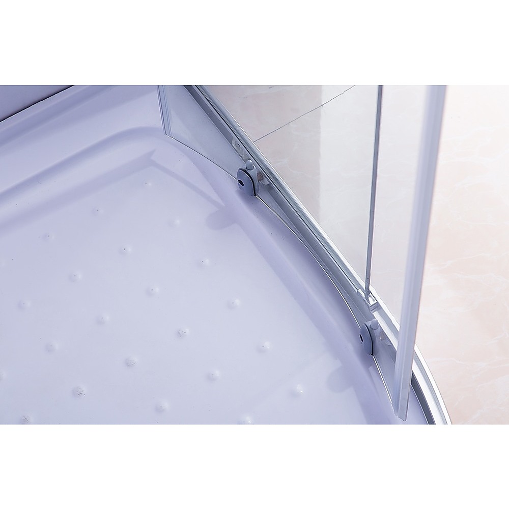 100 × 100cm Rounded Curved Shower Base in White — image 4