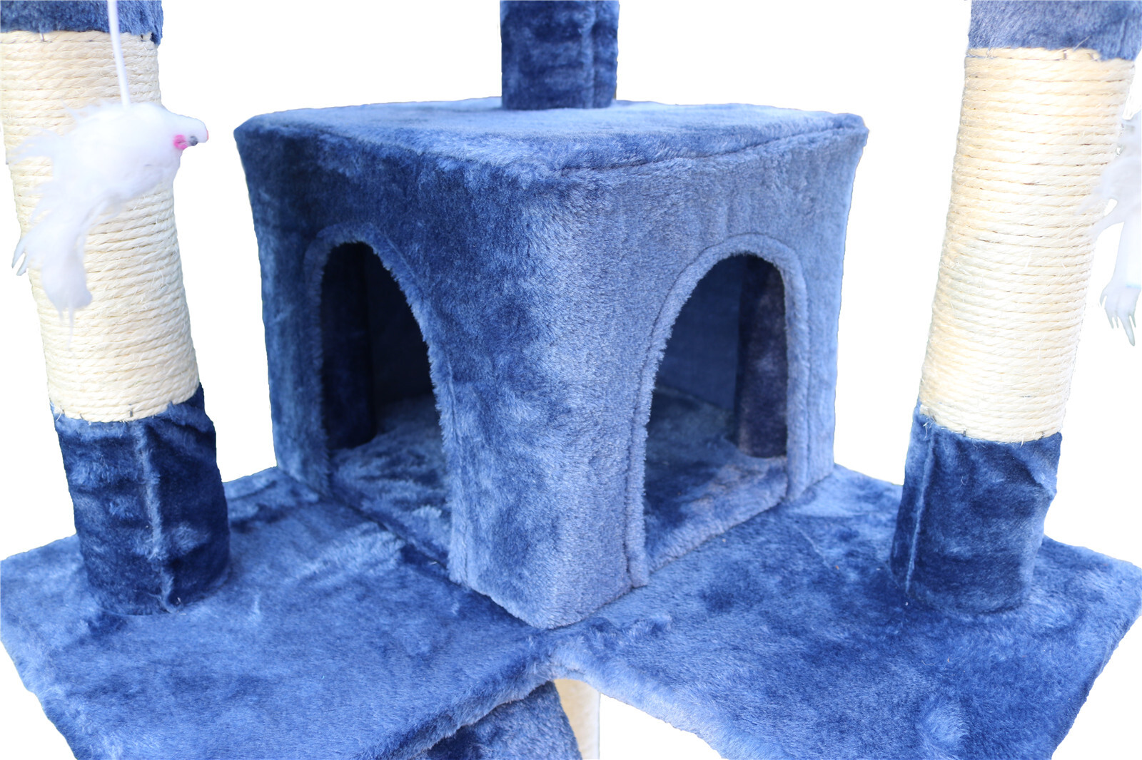 YES4PETS 170cm Cat Scratching Post Tree Post House Tower with Ladder Furniture Blue โ image 6