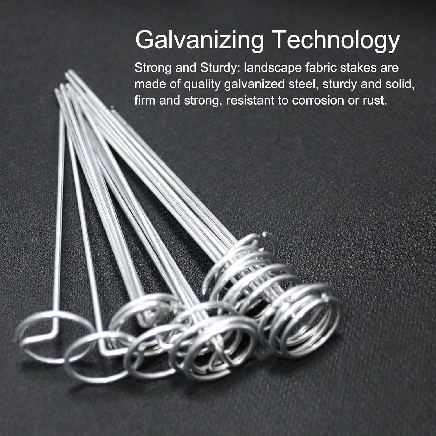 120 Pcs Garden Landscape Staples - 12 Gauge Circle Top Landscape Pins - 6 Inch Galvanized Landscape Pins Garden Stakes with 1Pc Nail Lifter for Securing Yard — image 5