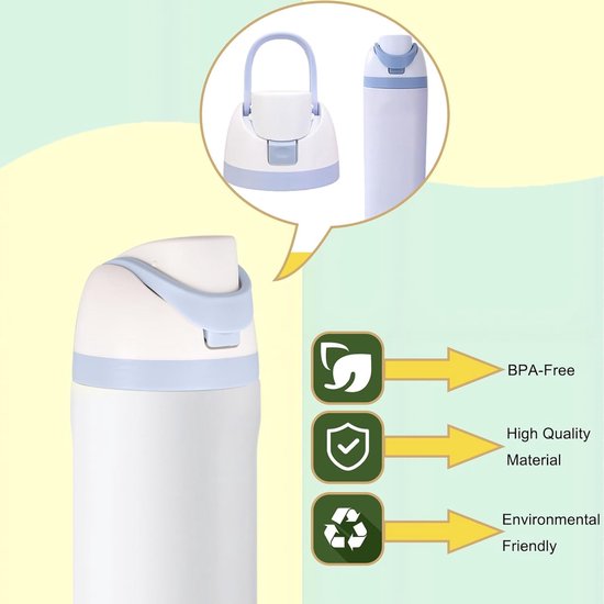 Replacement Lids - One-Push, Non-Leaking Water Bottle Lids — image 3