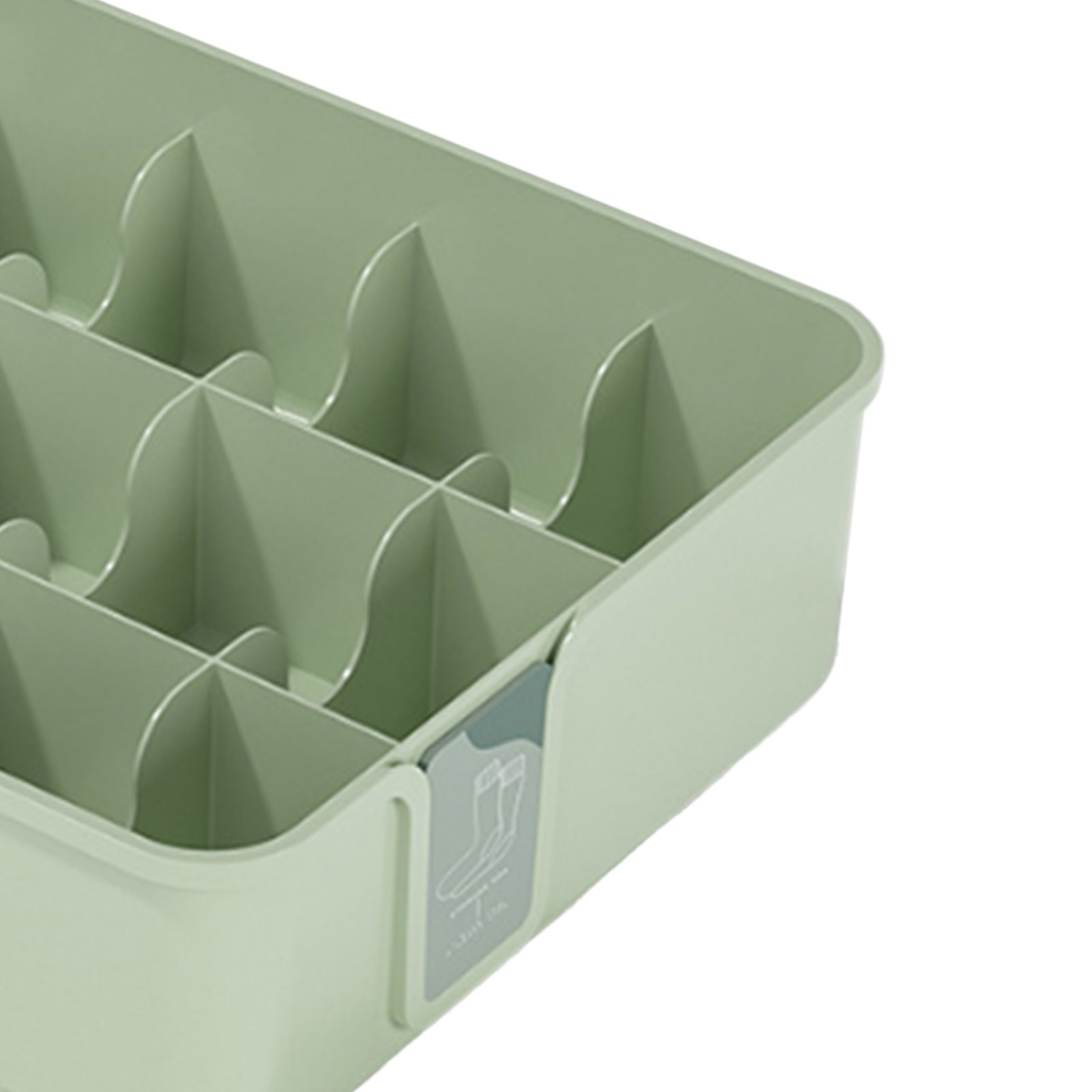 Sock Underwear Organizer Divider Plastic 15 Cell Closet Drawer Storage Box for Panty Ornament Ties Green โ image 4