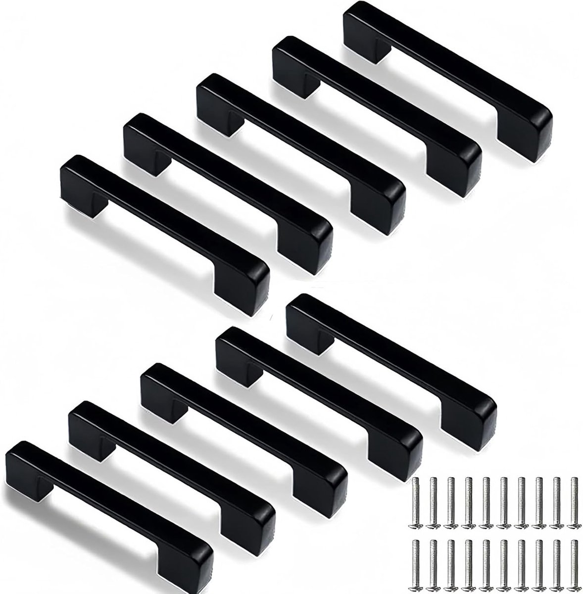 Kitchen cabinet handles - 10 pieces black kitchen handles - Furniture handles - Kitchen handle - Kitchen Cabinet handles - Drawer handles - Cabinet handles
