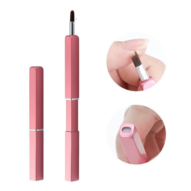 4 PCS Exquisite Professional Lip Brush Applicators-Retractable Lipstick Brushes- Lipstick Gloss Makeup Brush Tool For Women — image 3