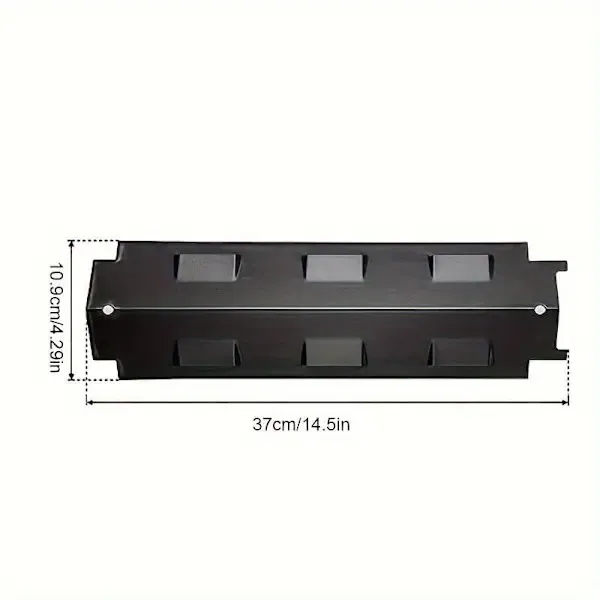 3 Pack Gas Grill Heat Plate Set, Porcelain Steel Burner Cover Replacement for Char-Broil and Kenmore Grills, 37 cm — image 2