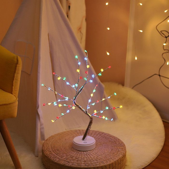 Pearl Night Light Tree, LED Decorative Lamp, Bedroom Decoration, Couple Bedroom, Entryway Decoration, Bedside Lamp, Christmas Decoration, Halloween Decoration — image 3