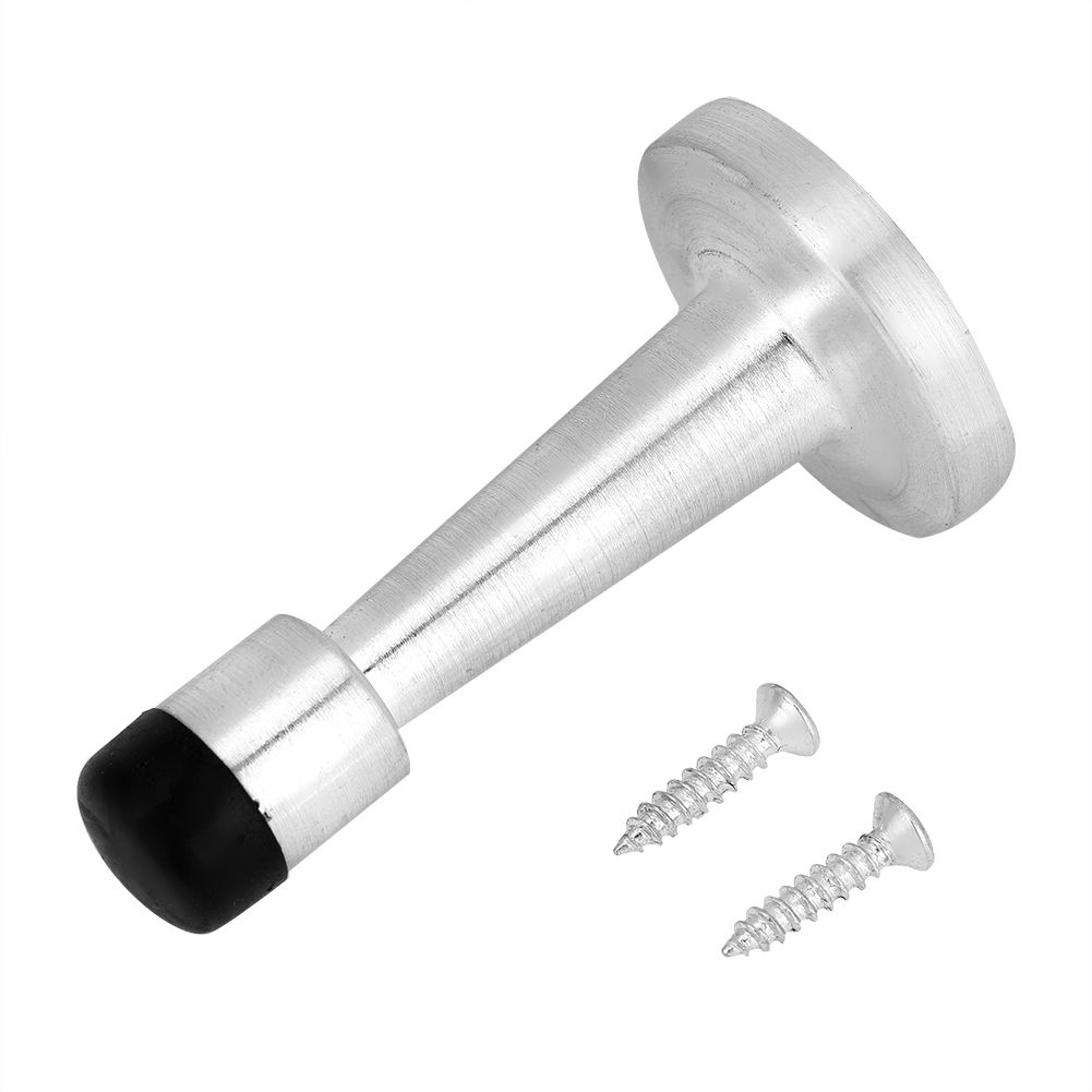 Zinc Alloy Rubber Anti Collision Door Stopper Holder Home Hotel Office Accessory (Brushed) โ image 5