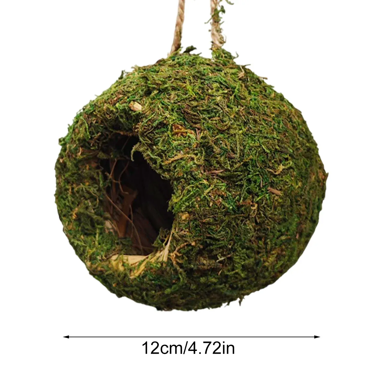 Hanging Bird Nest Moss Shelter Natural Hideout Nesting Hut Cage Decoration — image 3