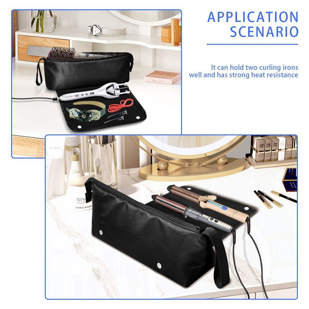 Hair Tools Travel Bag with Heat Resistant Mat - Hair Tool Organizer Case for Curling Iron, Straightener, Flat Iron & Hair Dryer Storage Pouch, Large Capacity โ image 5