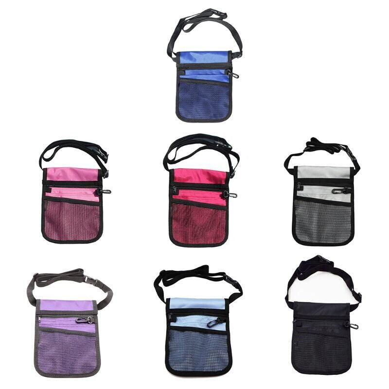 Nurse Pouch Waist Bag Medical Tool Organizer Pocket Belt with Keyring - Navy Blue โ image 3