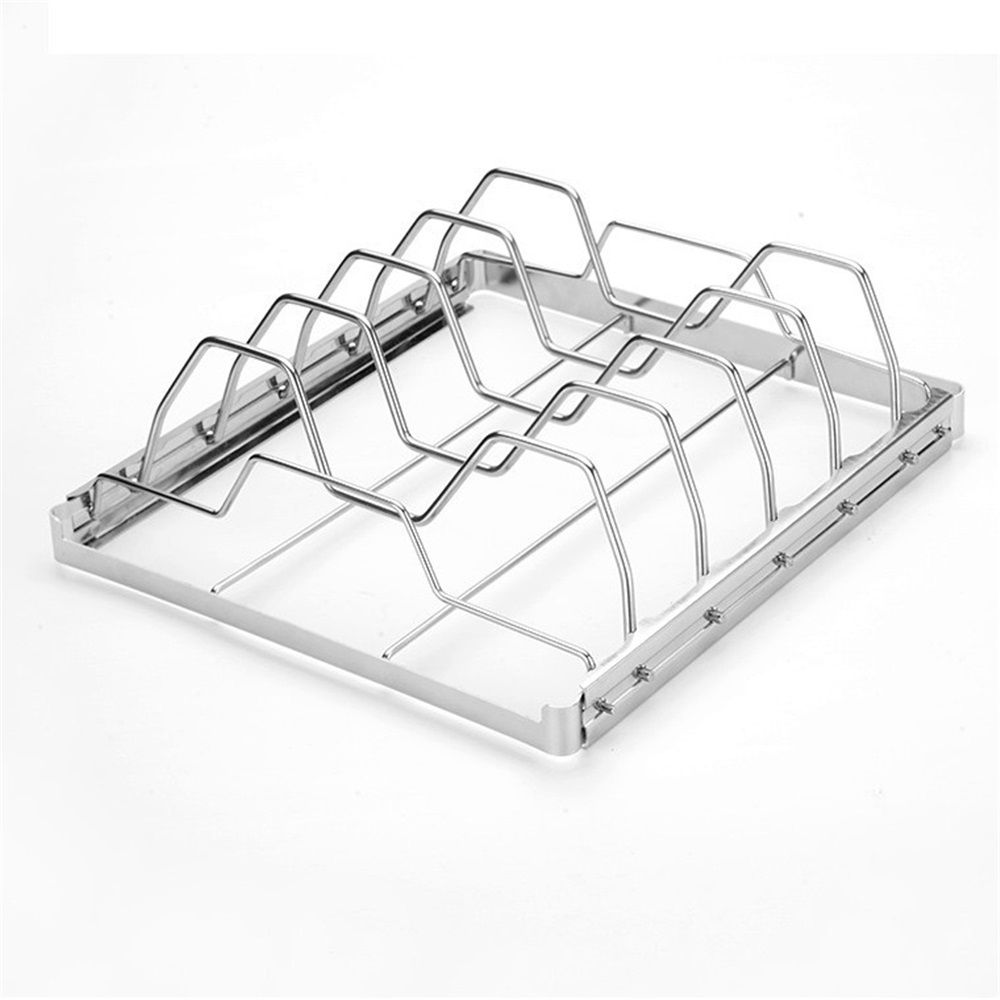Stainless Steel 4 Slots Rib Racks for Grilling, Foldable Roasting Rack Easy to Use and Clean, Premium Durable Rib Rack Smoker Accessories (1-Pcs) โ image 4