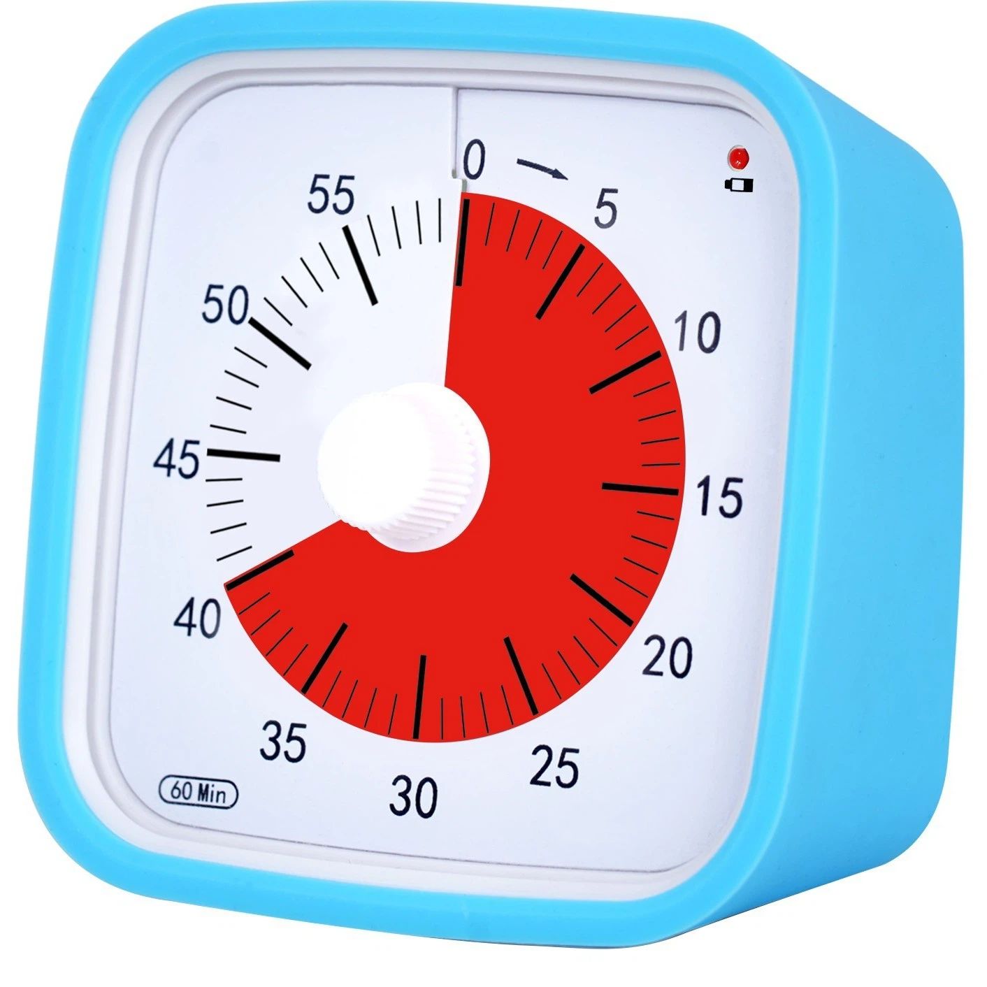 60 Minute — Visual Timer with Desktop Software for Kids Classroom Learning, Teachers Desk Clock, Study Tool and Office Meetings with Silent Operation (Sky