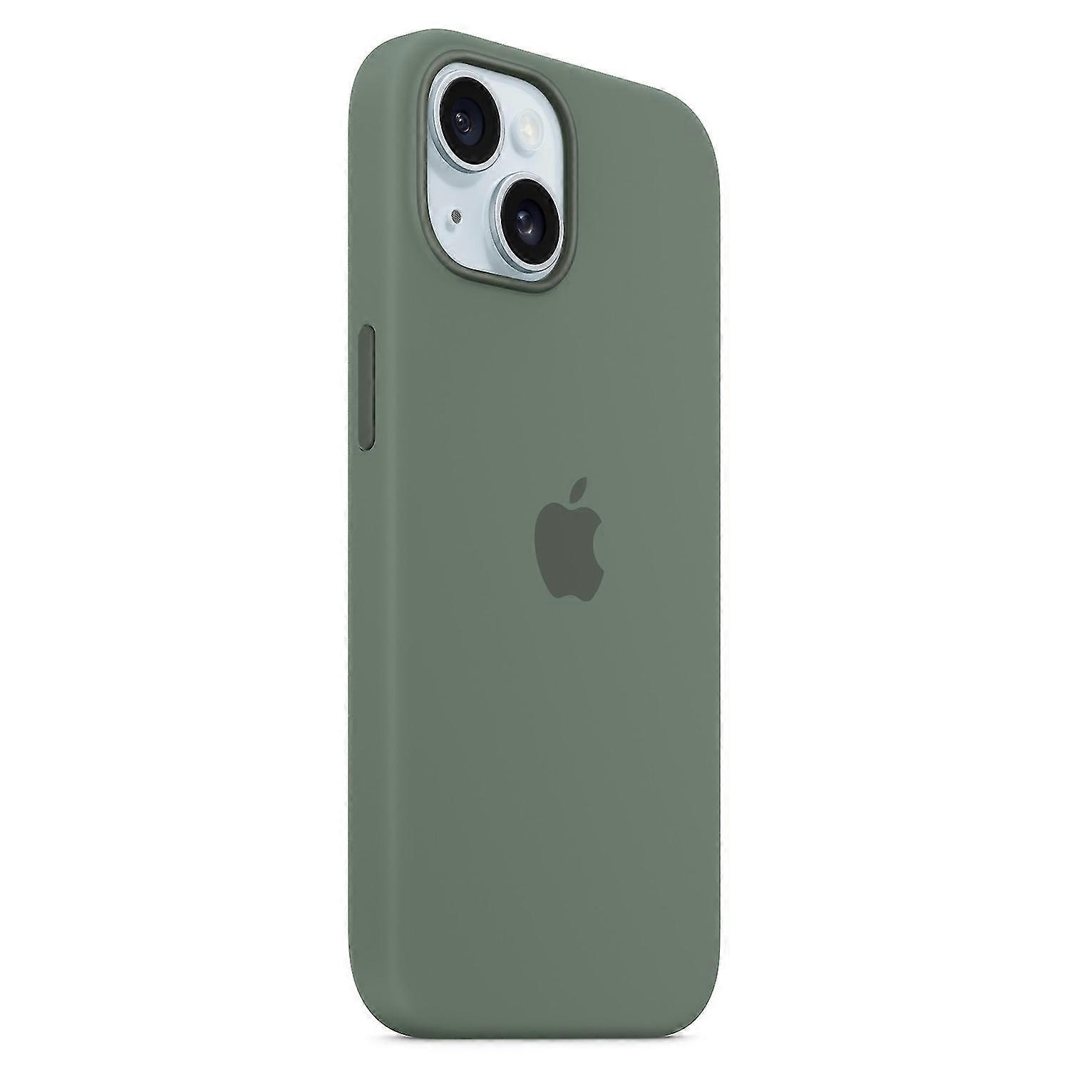 iPhone 15 Case Compatible with MagSafe Scratch-resistant Silicone Case - Red Gr_OF Green iPhone 15 โ image 2