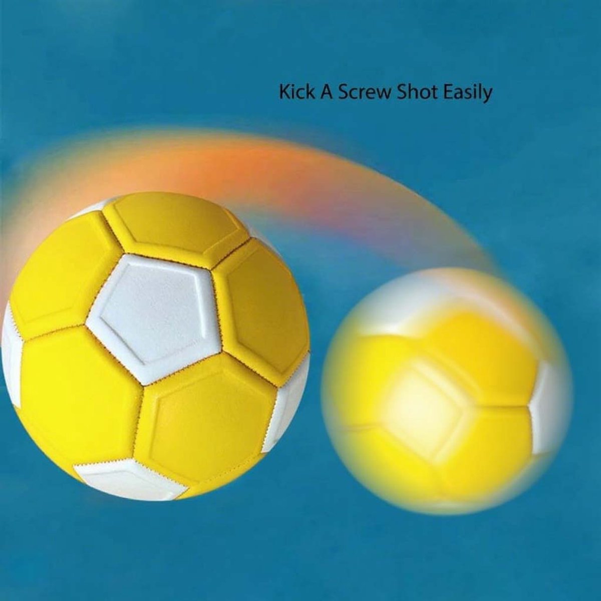 Curved ball for outdoor sports, 20 cm - fun - curved ball - perfect for children - yellow, new - new 2025 โ image 4