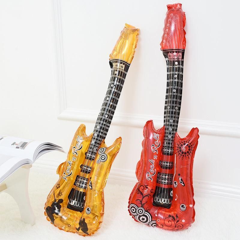 Guitar Foil Balloon Air Fill Rock and Roll Music Party Wedding Birthday Decoration - Gold โ image 4