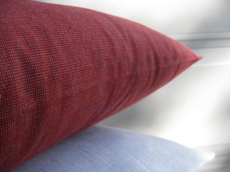 Pack of 4 Elements Deep Red Solid Base Colour Square Cushion Covers — image 2