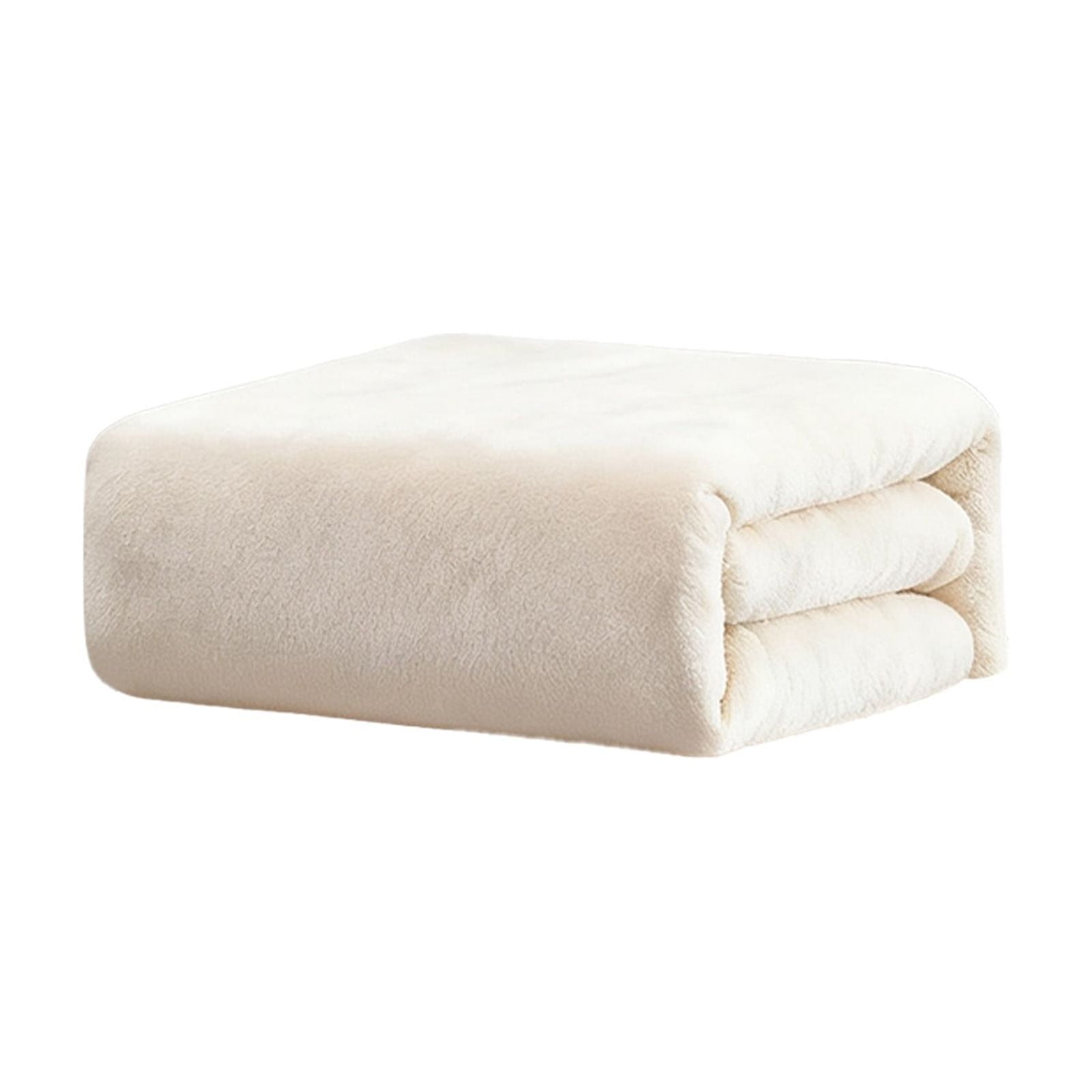 Fleece Throw Blanket, Soft Plush Flannel Microfiber Couch and Bed Blanket for Sofa, Home and Winter Comfort, White, 70x100cm