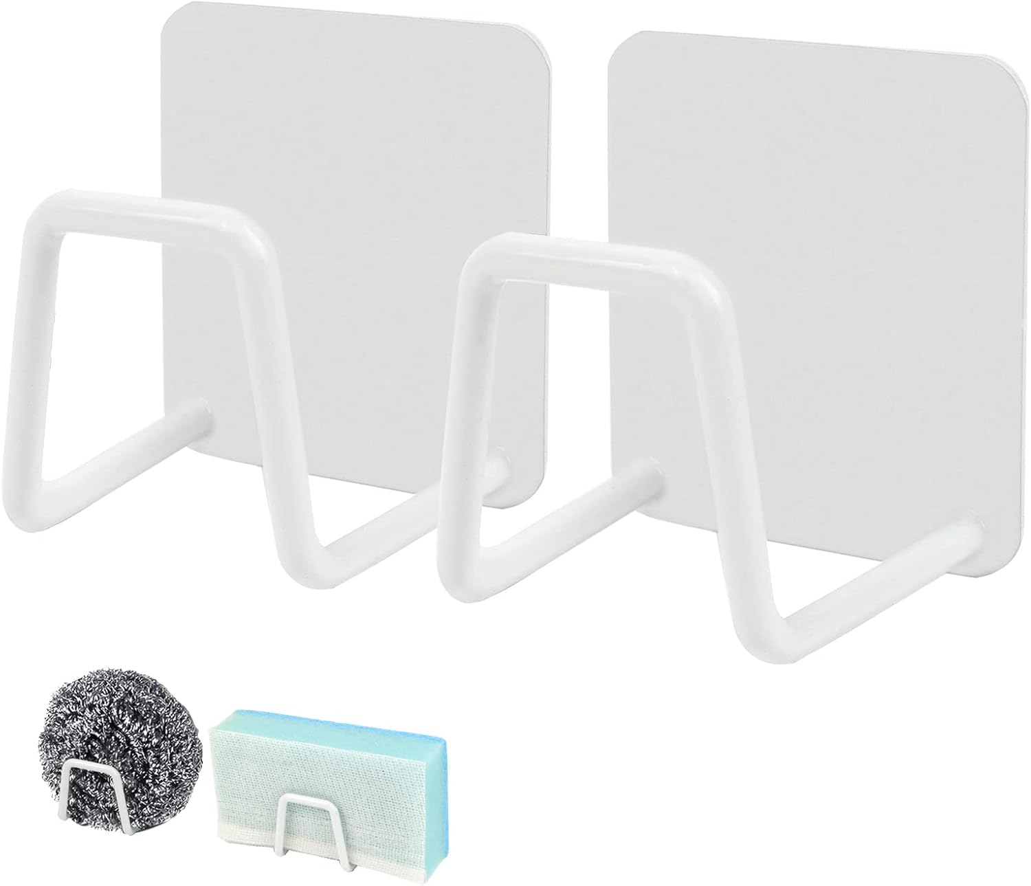 Storage rack - Sponge rack - Self-adhesive - Waterproof - Stainless steel sponge rack for the sink - Sink organizer - Dishcloth holder - suitable for smooth
