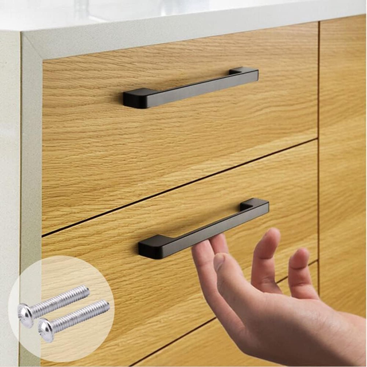 Kitchen cabinet handles - 10 pieces black kitchen handles - Furniture handles - Kitchen handle - Kitchen Cabinet handles - Drawer handles - Cabinet handles — image 4