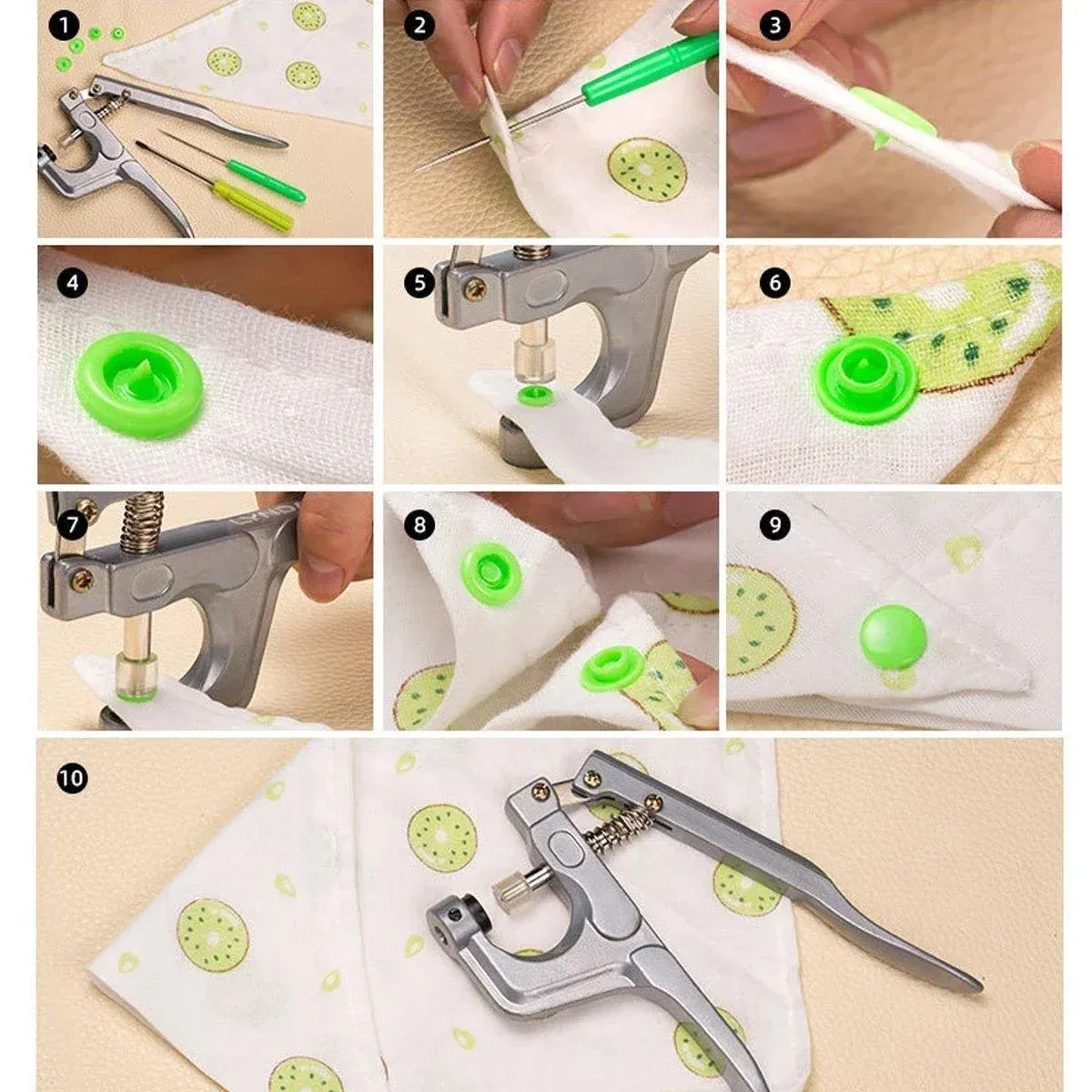 T3 T5 T8 Snap Pliers Tool Kit for Plastic Snaps Fastener Manual Installation Set โ image 6