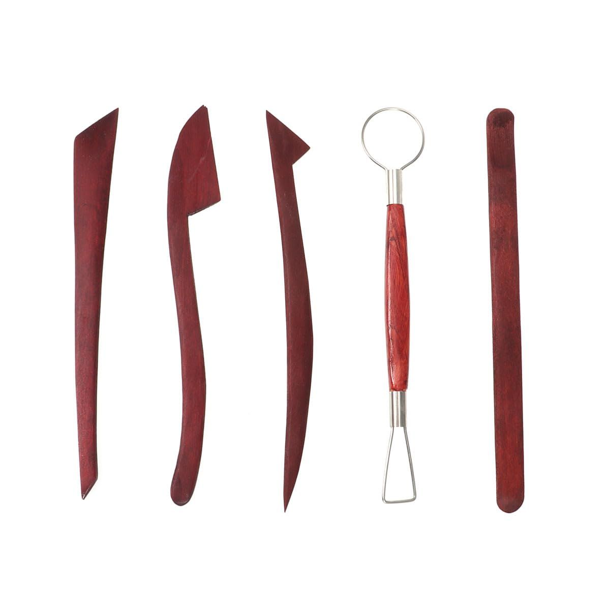 Art Supply Tools Pottery Kit Tools Double-Ended Clay Tools Wood Tools Kids Tools Wooden Clay Sculpting Tools Suite Bamboo