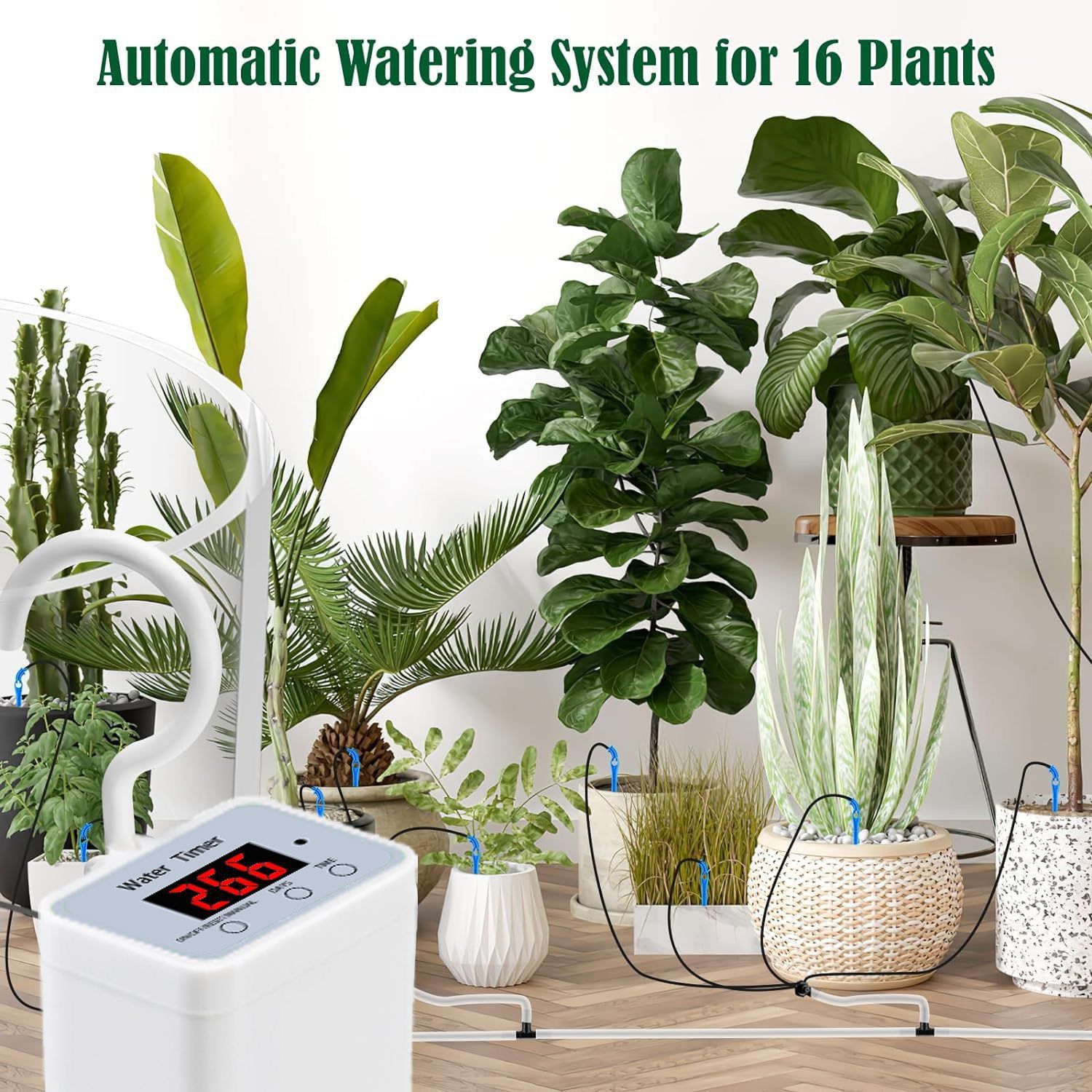 Smart Automatic Plant Watering Drip Irrigation System with Timer, Rechargeable Battery, Dual Spray & Drip Modes, Balcony Gardens — image 5