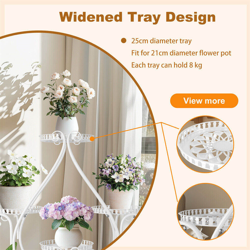 Movable Metal Plant Stand Garden Cart Indoor/Outdoor Decor — image 6