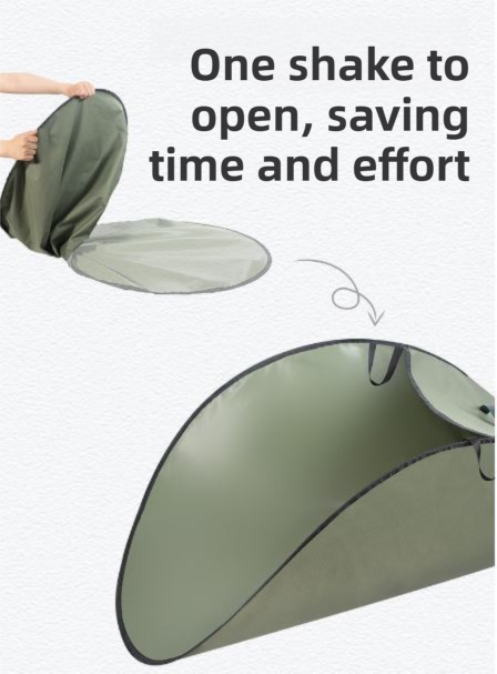 Dark Green 380L Ultra-Large Collapsible Leaf Collection Bag - Lightweight & Durable Oxford Cloth Instant Pop-Up Garden Waste Bin โ image 4