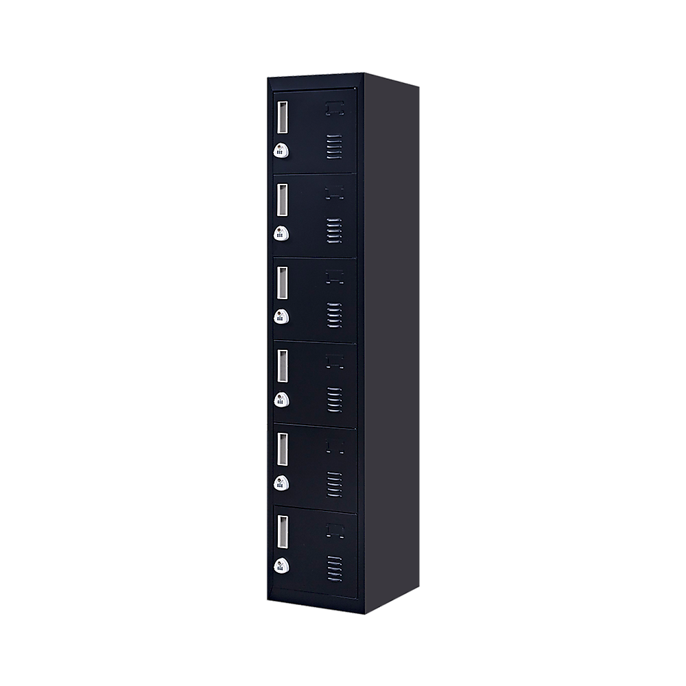 6-Door Locker for Office Gym Shed School Home Storage — image 4