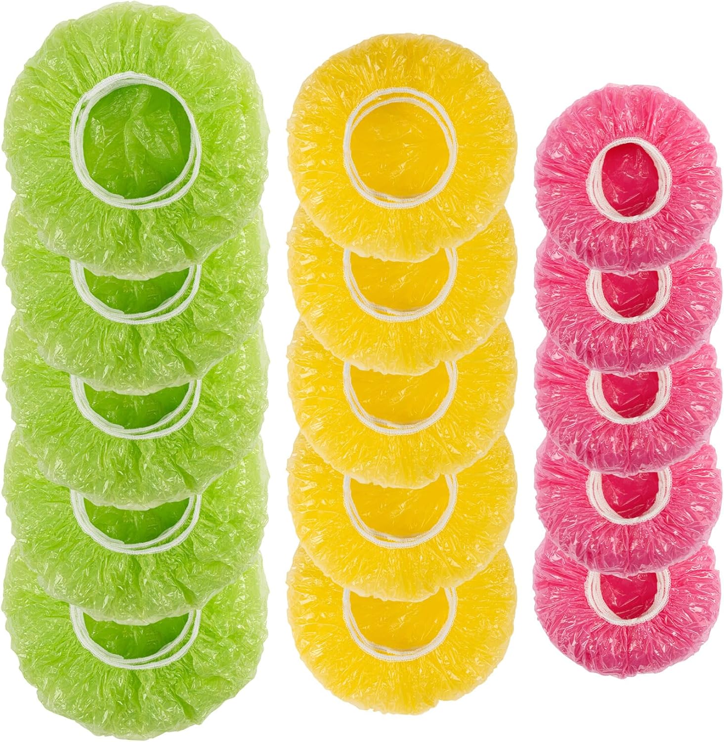 60Pcs Bowl Covers Reusable - Plastic Bowl Cover Elastic Fresh Keeping Bags Wrap Reusable Plastic Stretch Elastic Food Storage Covers Sourdough Baking Bread