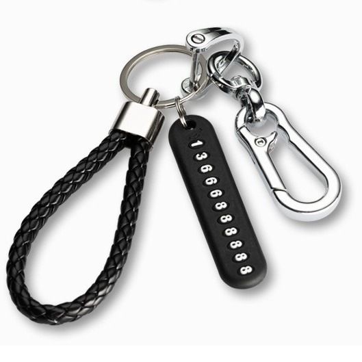 Ningzhi Car Keychain Phone Number Tag with Rope โ image 2