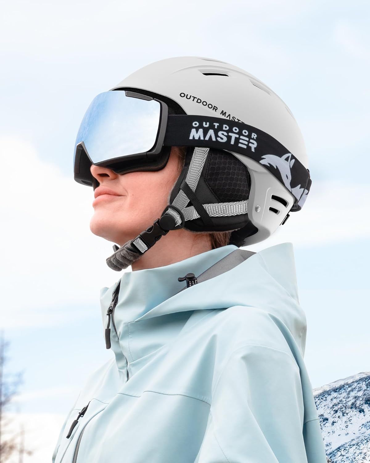 OutdoorMaster Kelvin II Ski Snow Sport Helmet | Adjustable Dial Fit Snowboard Helmet for Men Women & Youth,ASTM Certified,14 Vents-Matte White-L โ image 6