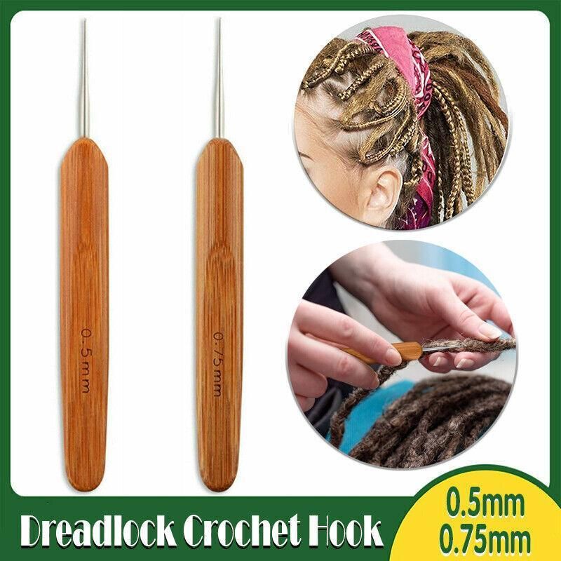 Bamboo Crochet Dreadlock Hook Needle Dread Tool Braiding Hair Maintenance Craft - 0.5MM โ image 2