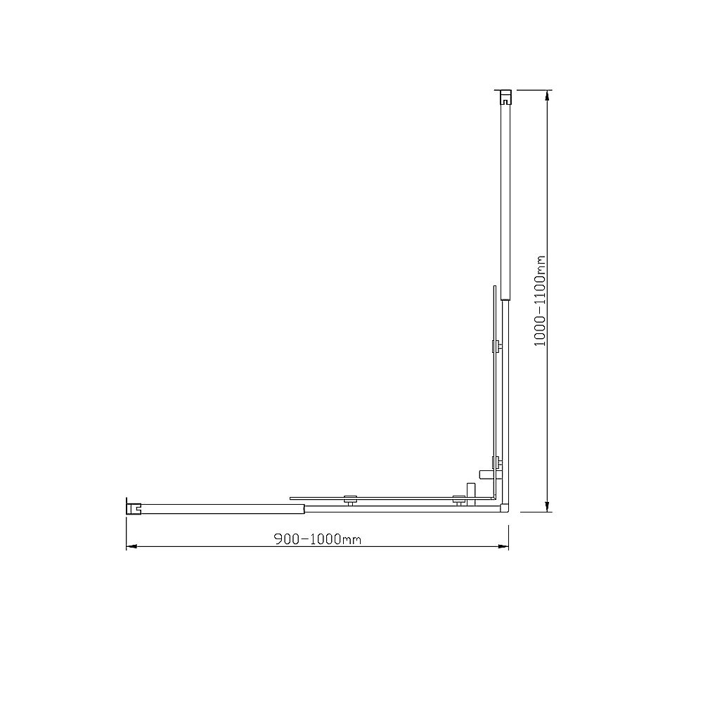 Adjustable 1000x1100mm Double Sliding Door Glass Shower Screen in Gold โ image 5