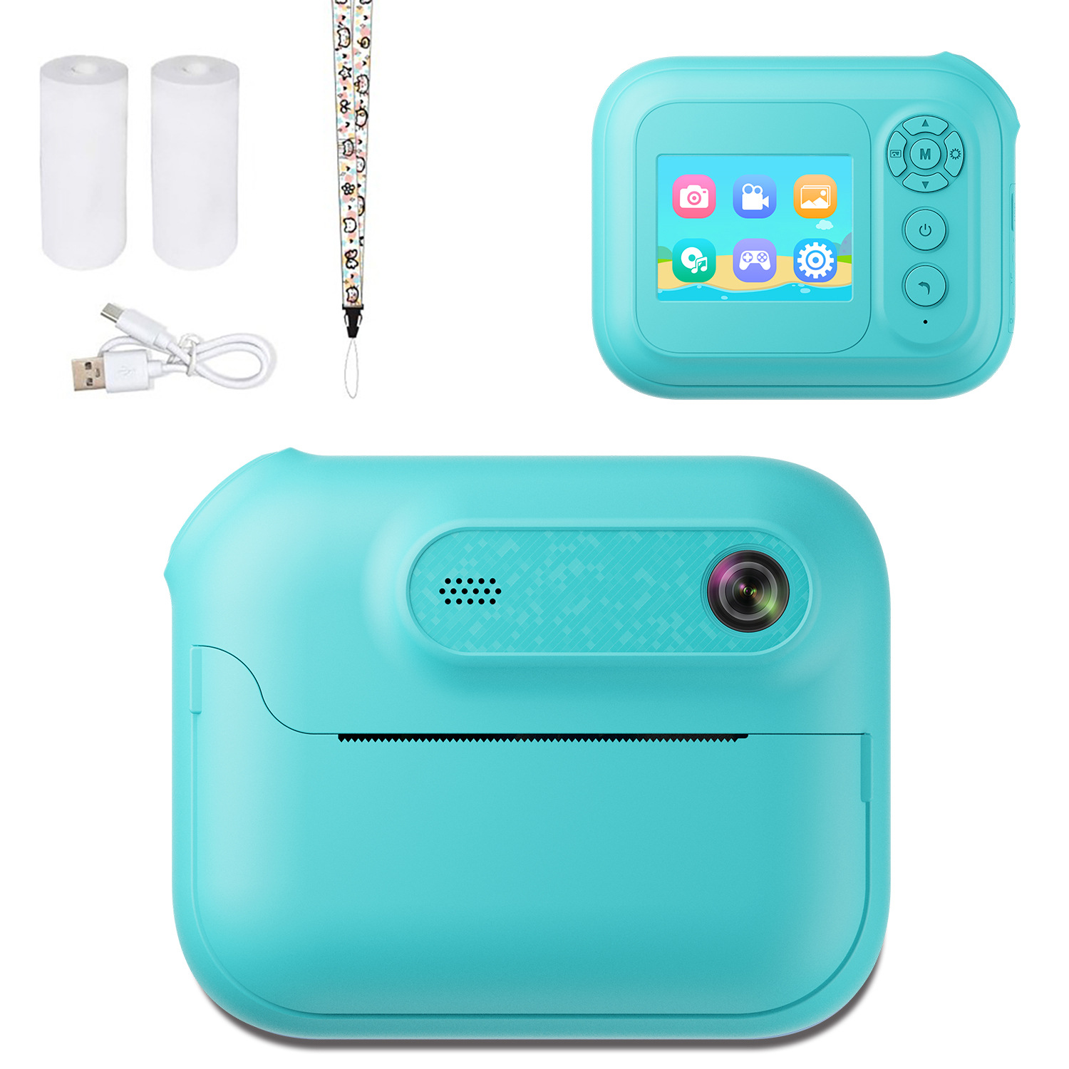 Kids Multi-Functional Camera Toy - Instant B&W Printing & Creative Stickers(white) — image 3