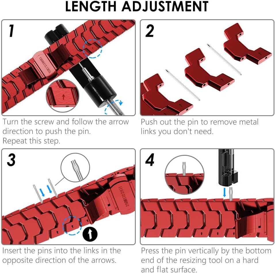 Stainless Steel Watch Band Compatible with Apple Watch Ultra Series Red Gold, 38mm/ 40mm/ 41mm โ image 6