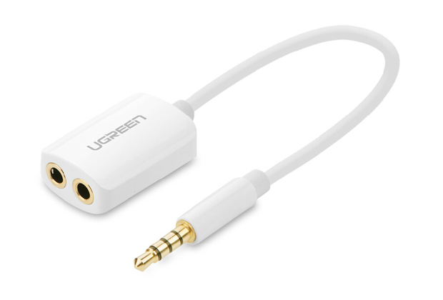 UGREEN 3.5mm Male to Dual 3.5mm FemaleHeadset Splitter White (10789) — image 3