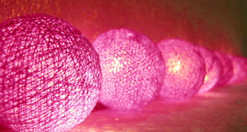 20 Ball HOT Pink 3m String Light Battery Box 5cm Cotton Ball Christmas Birthday Bbay Girl Special Occasion Decoration โ image 6