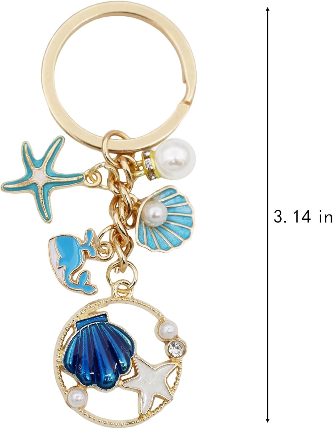 Ocean Keychain Adorable Sea Animal Charms Perfect for Beach Lovers, Travel Enthusiast Ideal for Backpacks — image 3