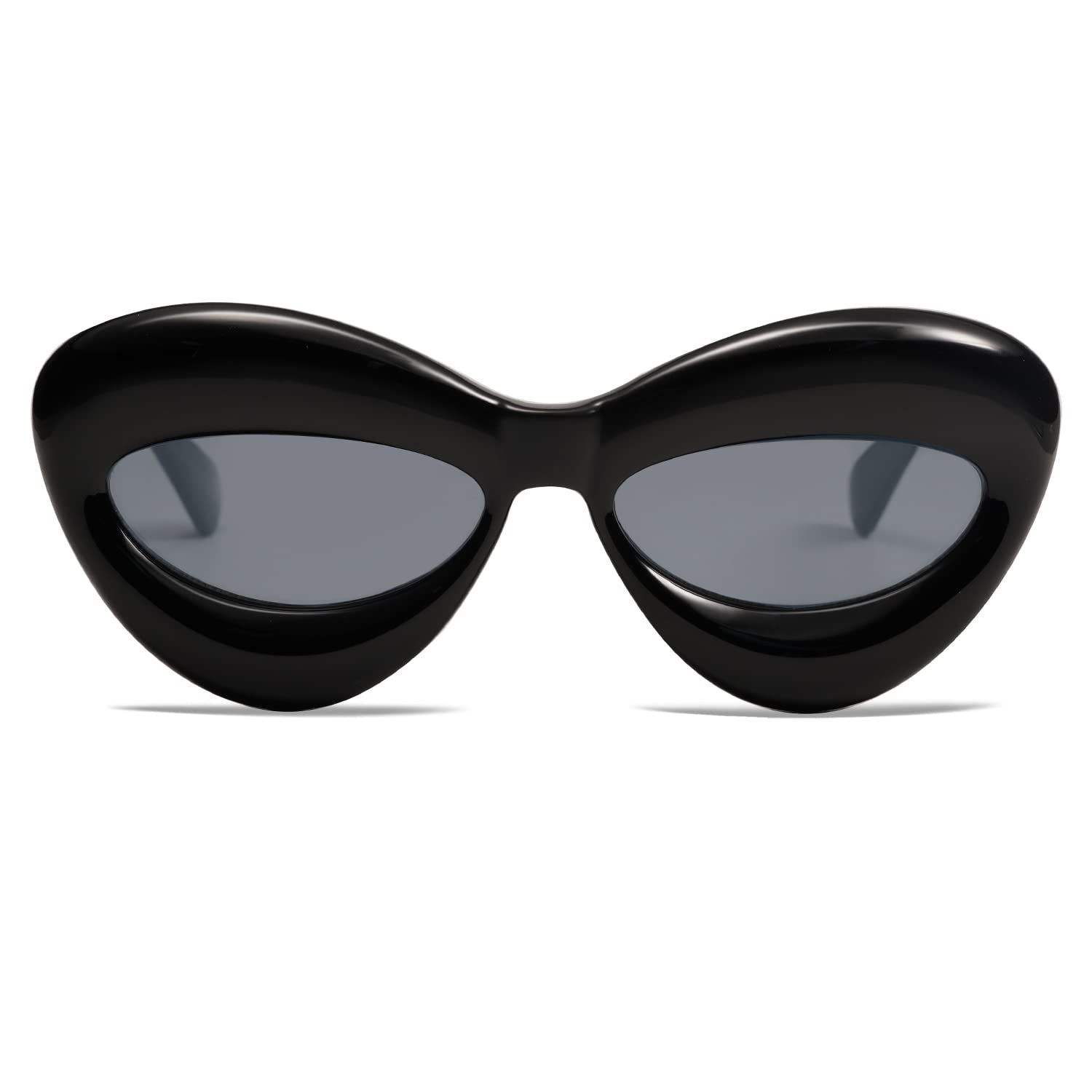 Inflated Fun Lip Shape Sunglasses for Festival Party The unique The thick frame of the candy color is strong and durable — image 2