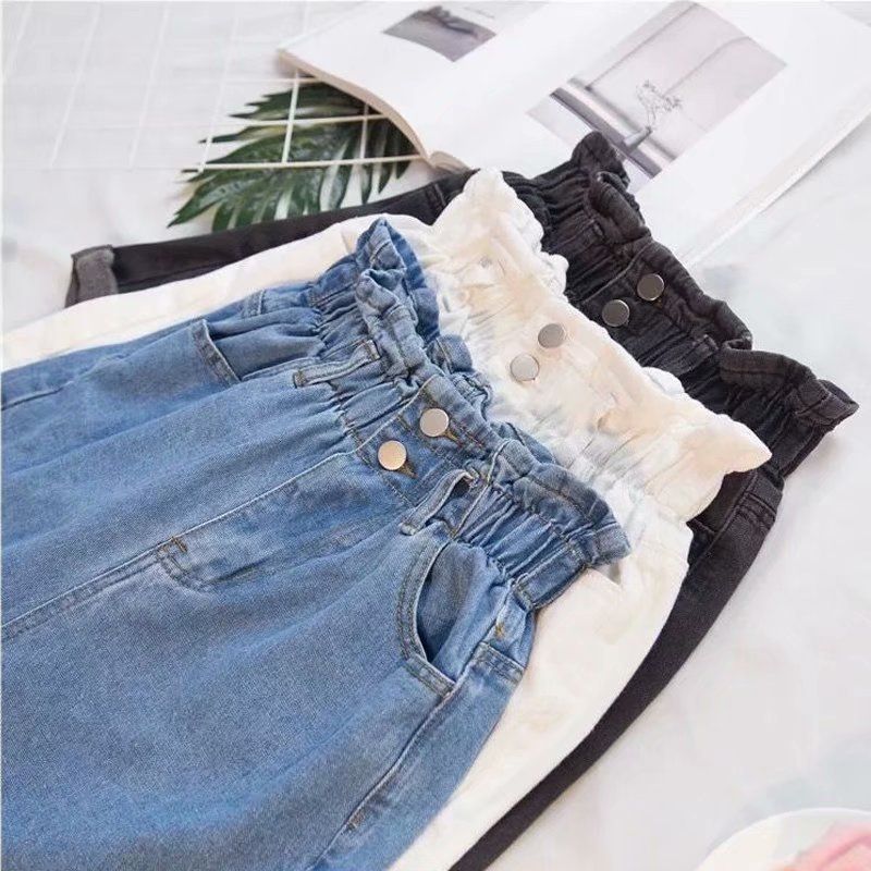 Women Denim Shorts High Waist Wide Leg Cotton Black Gray 2XL โ image 4